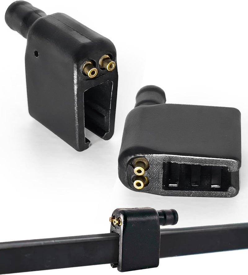 Click&Fit 3-way Windshield Washer Spray Nozzles compatible with Ford Transit VW Crafter Chevy Express Peterbilt Freightliner Ram ProMaster – Universal adjustable Truck wiper sprayers by , 2 pcs - Image 1